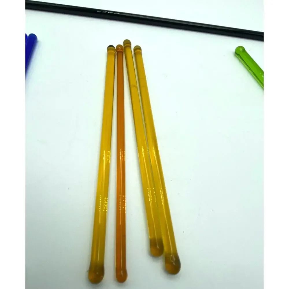 Glass Swizzle Sticks Cocktail Stirrer Glass Vintage Rods Bar Lot‎ Of 11